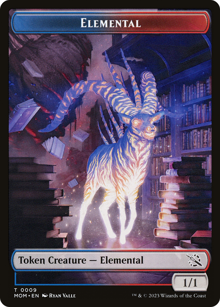 Elemental (09) // Dinosaur Double-Sided Token [March of the Machine Tokens] | Gam3 Escape