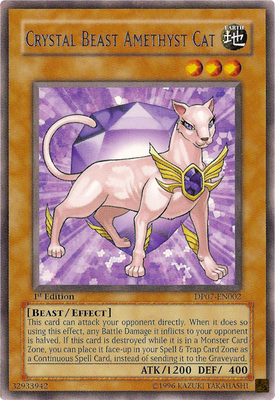 Crystal Beast Amethyst Cat [DP07-EN002] Rare | Gam3 Escape