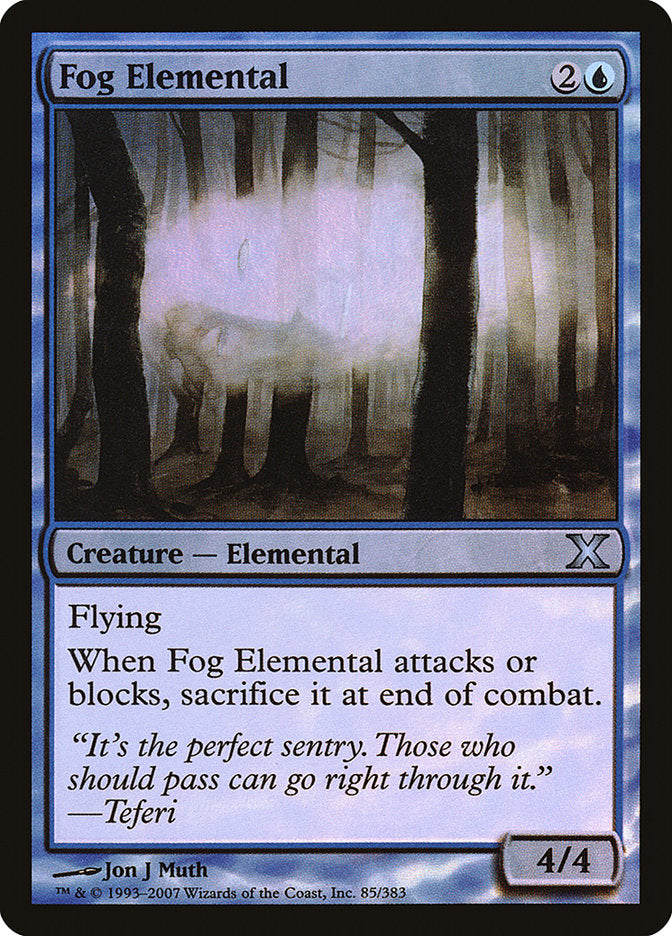 Fog Elemental (Premium Foil) [Tenth Edition] | Gam3 Escape