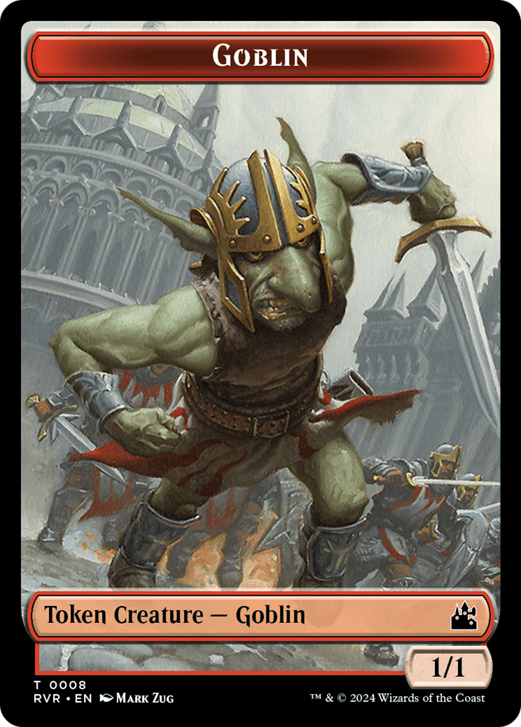 Goblin (0008) // Zombie Double-Sided Token [Ravnica Remastered Tokens] | Gam3 Escape