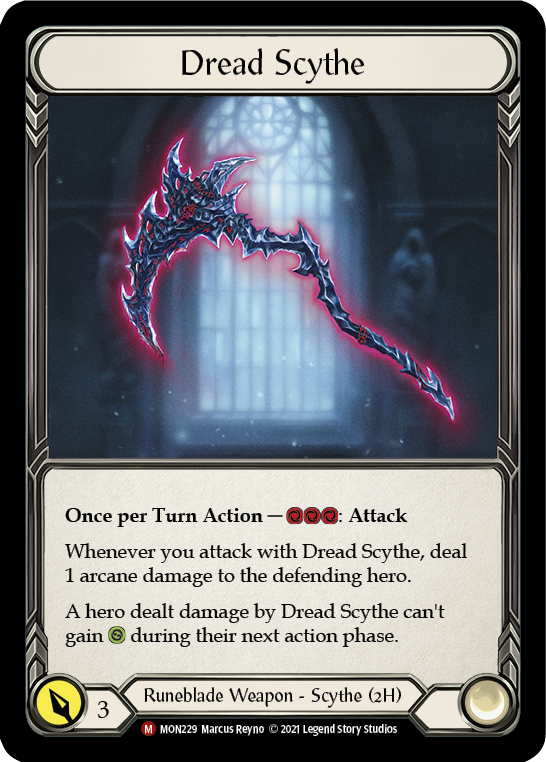 Dread Scythe (Cold Foil) [MON229-CF] 1st Edition Cold Foil | Gam3 Escape