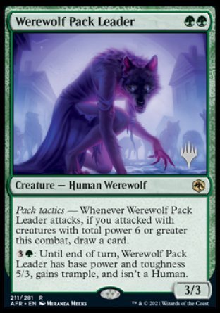 Werewolf Pack Leader (Promo Pack) [Dungeons & Dragons: Adventures in the Forgotten Realms Promos] | Gam3 Escape
