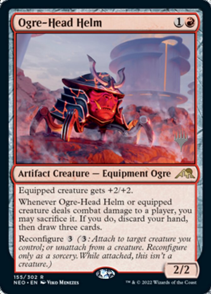 Ogre-Head Helm (Promo Pack) [Kamigawa: Neon Dynasty Promos] | Gam3 Escape