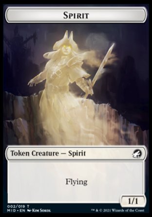 Spirit // Bird Double-sided Token [Innistrad: Midnight Hunt Tokens] | Gam3 Escape