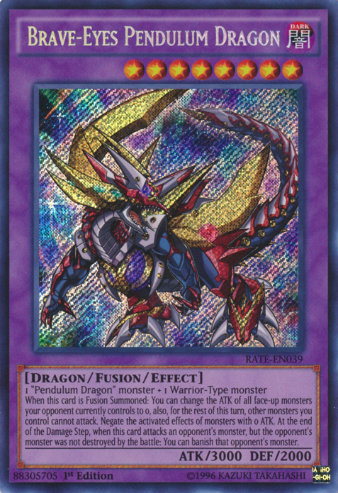 Brave-Eyes Pendulum Dragon [RATE-EN039] Secret Rare | Gam3 Escape