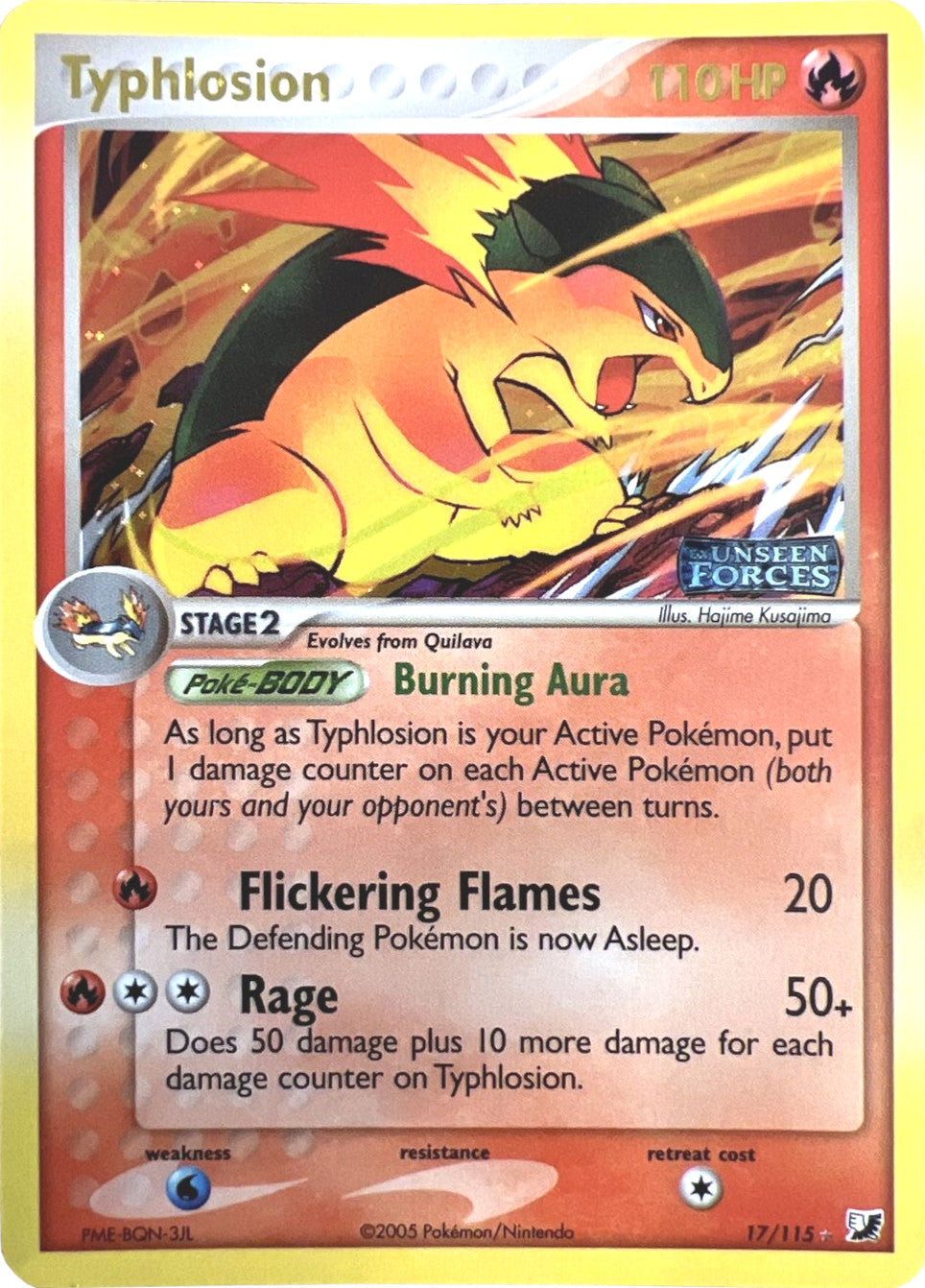 Typhlosion (17/115) (Stamped) [EX: Unseen Forces] | Gam3 Escape