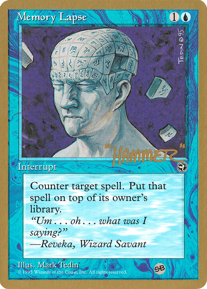 Memory Lapse (Runes) (Shawn "Hammer" Regnier) (SB) [Pro Tour Collector Set] | Gam3 Escape