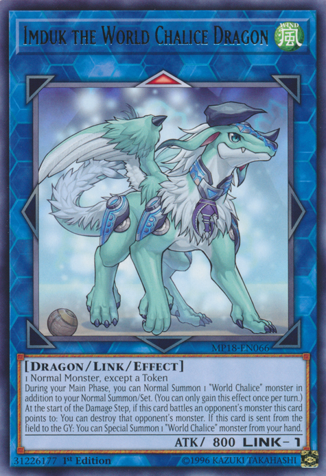Imduk the World Chalice Dragon [MP18-EN066] Rare | Gam3 Escape