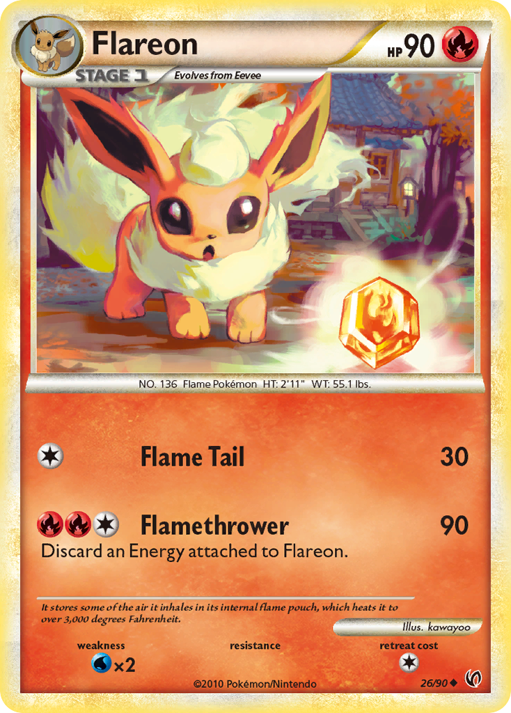 Flareon (26/90) [HeartGold & SoulSilver: Undaunted] | Gam3 Escape