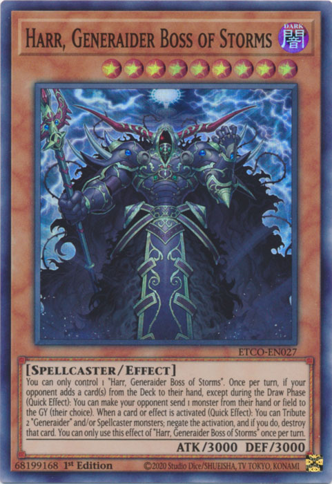 Harr, Generaider Boss of Storms [ETCO-EN027] Super Rare | Gam3 Escape