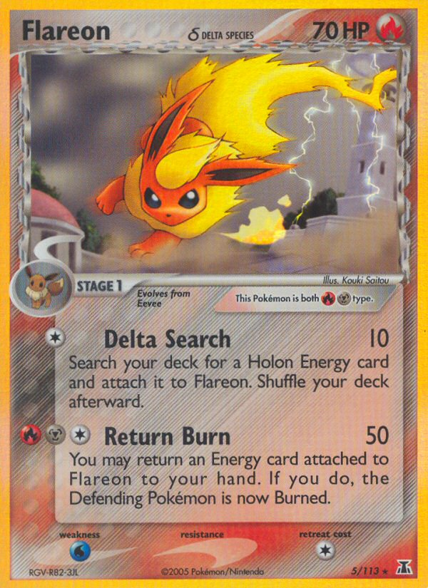 Flareon (5/113) (Delta Species) [EX: Delta Species] | Gam3 Escape