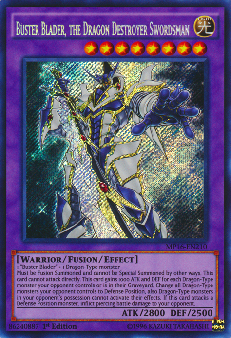 Buster Blader, the Dragon Destroyer Swordsman [MP16-EN210] Secret Rare | Gam3 Escape