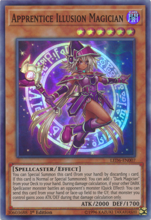 Apprentice Illusion Magician [LED6-EN007] Super Rare | Gam3 Escape