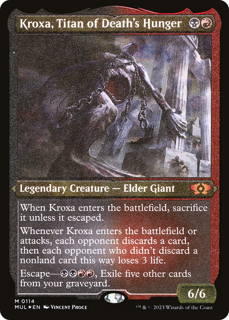 Kroxa, Titan of Death's Hunger (Foil Etched) [Multiverse Legends] | Gam3 Escape