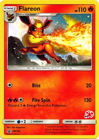 Flareon (SM186) (Charizard Stamp #44) [Battle Academy 2020] | Gam3 Escape