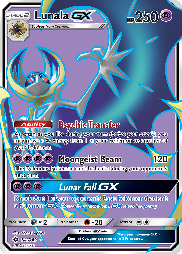 Lunala GX (141/149) [Sun & Moon: Base Set] | Gam3 Escape