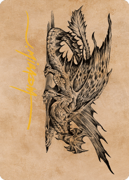 Ancient Brass Dragon Art Card (49) (Gold-Stamped Signature) [Commander Legends: Battle for Baldur's Gate Art Series] | Gam3 Escape