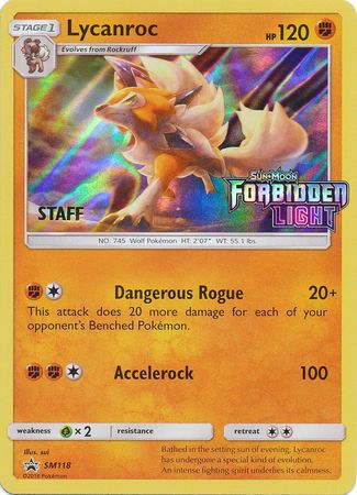 Lycanroc (SM118) (Staff Prerelease Promo) [Sun & Moon: Black Star Promos] | Gam3 Escape