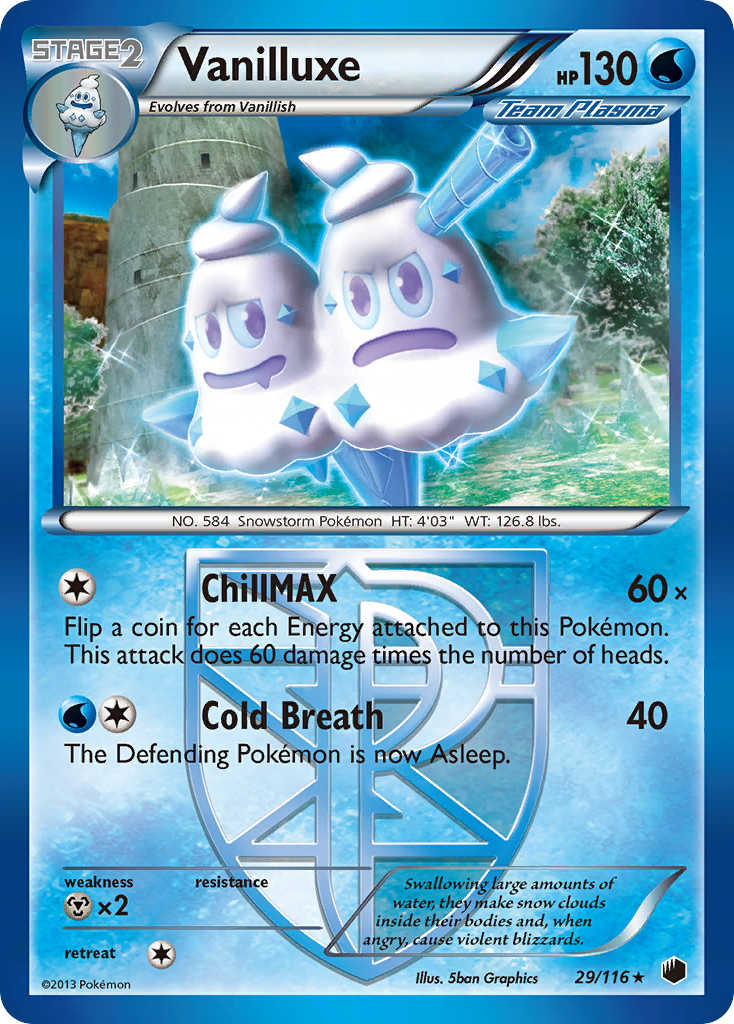 Vanilluxe (29/116) [Black & White: Plasma Freeze] | Gam3 Escape