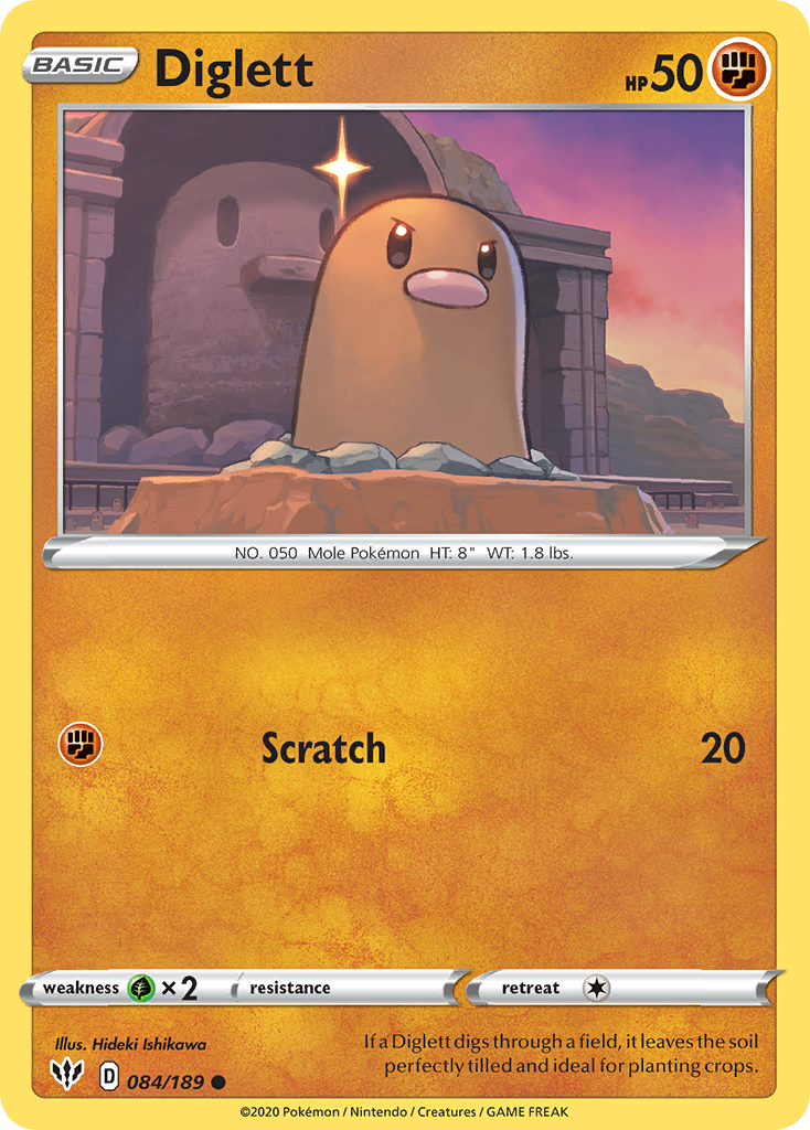 Diglett (084/189) [Sword & Shield: Darkness Ablaze] | Gam3 Escape