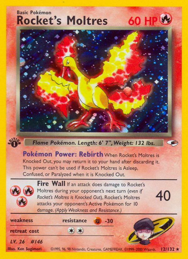 Rocket's Moltres (12/132) [Gym Heroes 1st Edition] | Gam3 Escape