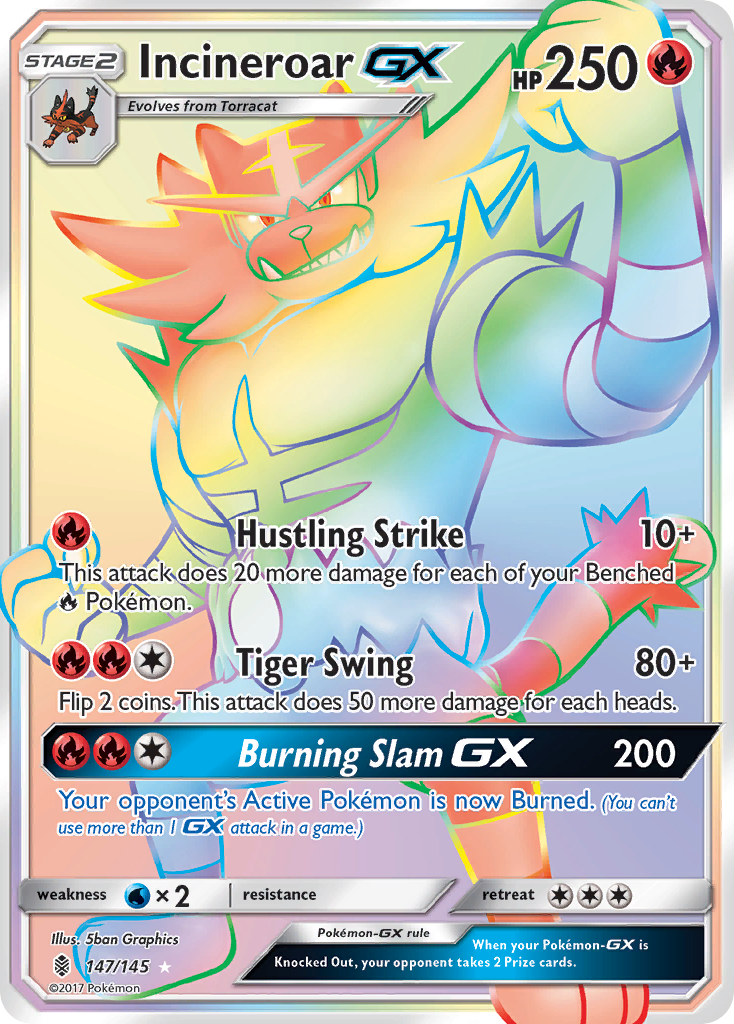 Incineroar GX (147/145) [Sun & Moon: Guardians Rising] | Gam3 Escape