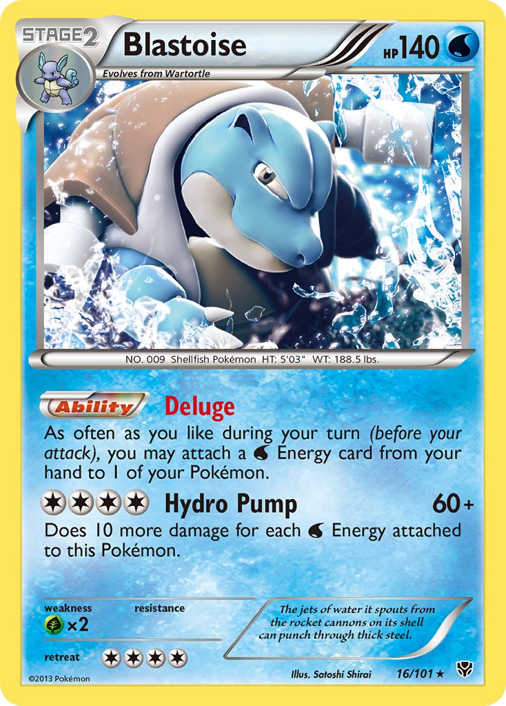 Blastoise (16/101) (Cosmos Holo) (Blister Exclusive) [Black & White: Plasma Blast] | Gam3 Escape