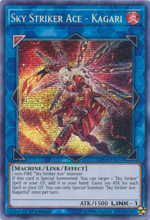 Sky Striker Ace - Kagari [MP19-EN257] Prismatic Secret Rare | Gam3 Escape