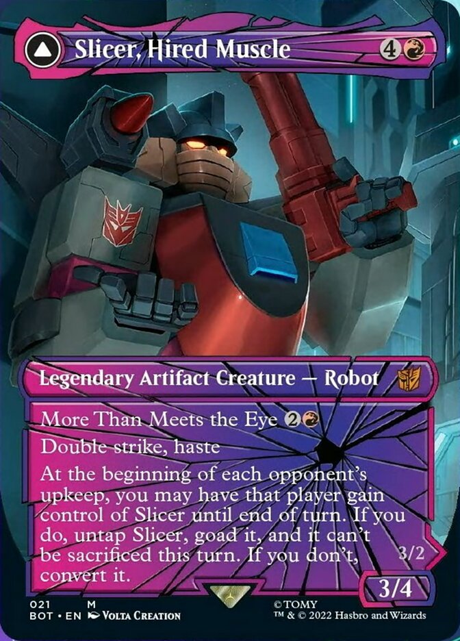 Slicer, Hired Muscle // Slicer, High-Speed Antagonist (Shattered Glass) [Universes Beyond: Transformers] | Gam3 Escape