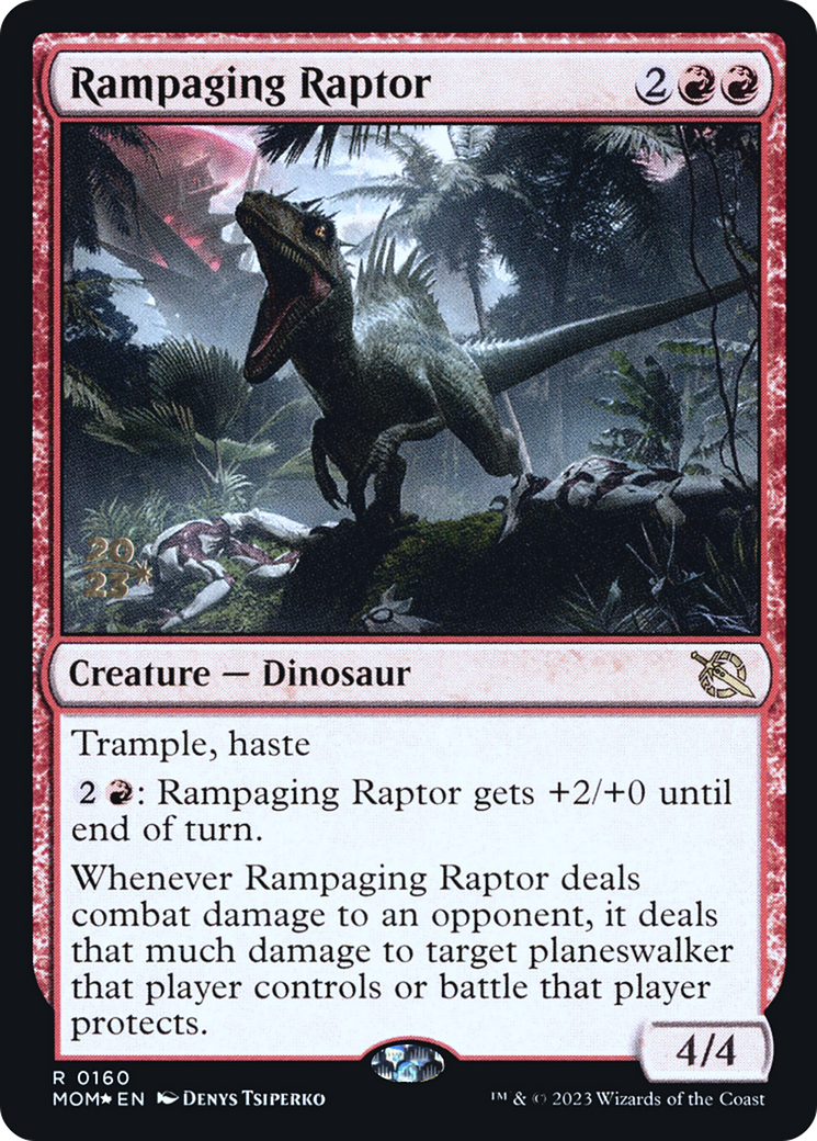 Rampaging Raptor [March of the Machine Prerelease Promos] | Gam3 Escape