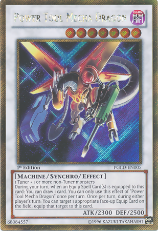 Power Tool Mecha Dragon [PGLD-EN005] Gold Secret Rare | Gam3 Escape