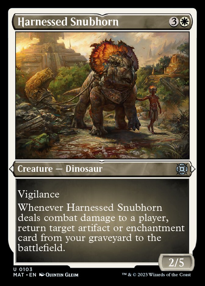 Harnessed Snubhorn (Foil Etched) [March of the Machine: The Aftermath] | Gam3 Escape