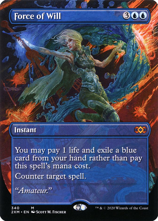 Force of Will (Borderless) [Double Masters] | Gam3 Escape