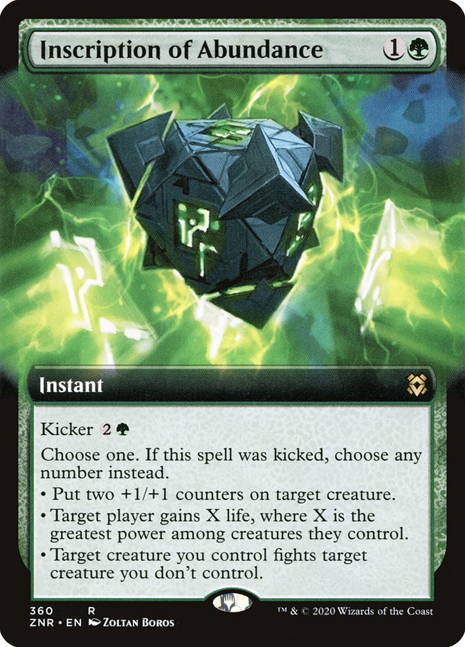 Inscription of Abundance (Extended Art) [Zendikar Rising] | Gam3 Escape