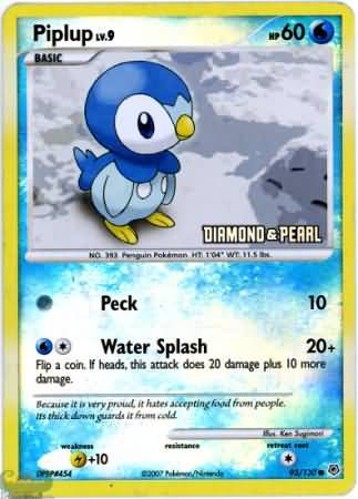 Piplup (93/130) [Burger King Promos: 2008 Collection] | Gam3 Escape