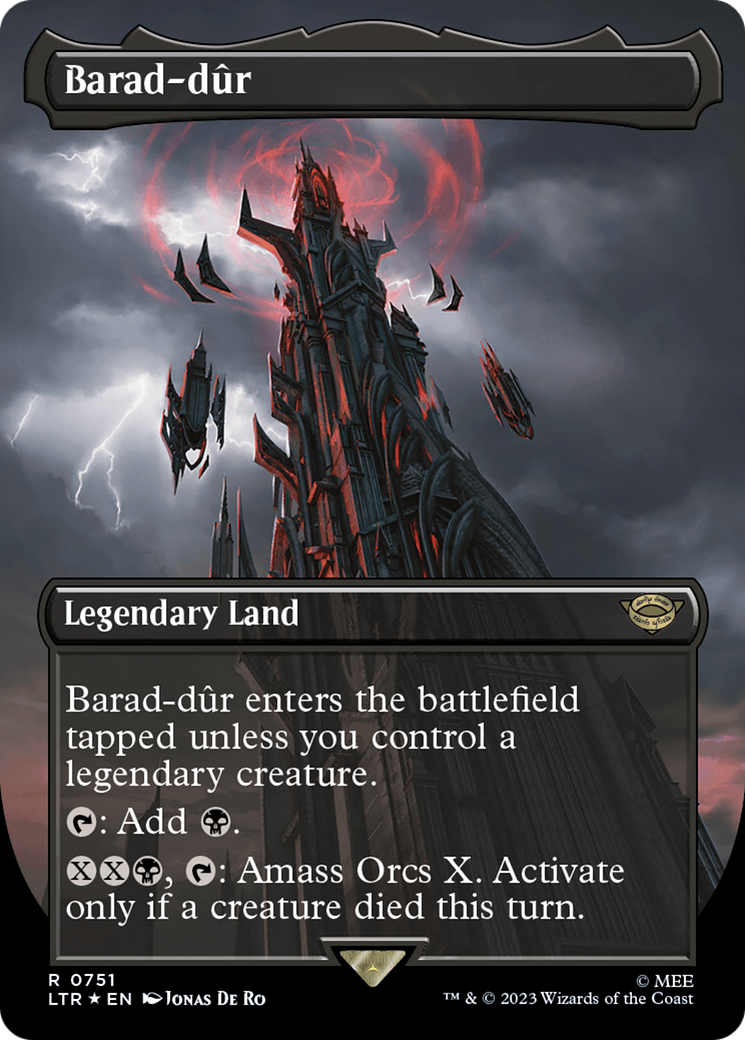 Barad-dur (0751) (Borderless) (Surge Foil) [The Lord of the Rings: Tales of Middle-Earth] | Gam3 Escape