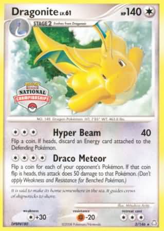 Dragonite (2/146) (National Championship) [Diamond & Pearl: Legends Awakened] | Gam3 Escape