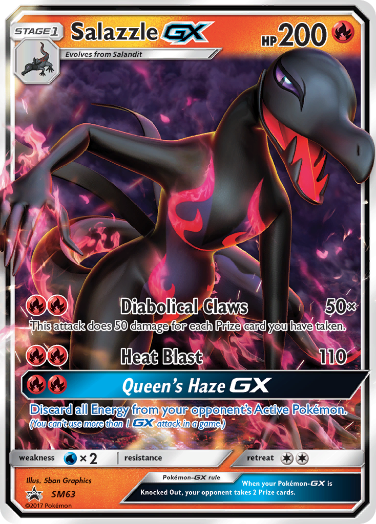 Salazzle GX (SM63) [Sun & Moon: Black Star Promos] | Gam3 Escape