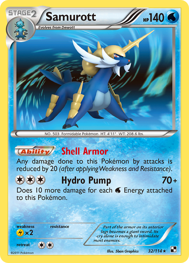 Samurott (32/114) [Black & White: Base Set] | Gam3 Escape