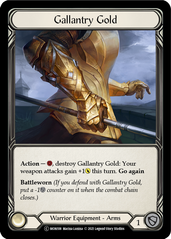 Gallantry Gold (Rainbow Foil) [U-MON108-RF] Unlimited Rainbow Foil | Gam3 Escape