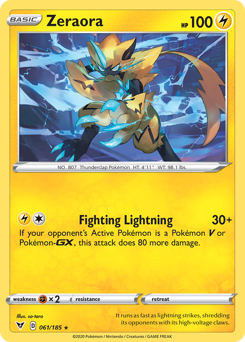 Zeraora (061/185) [Sword & Shield: Vivid Voltage] | Gam3 Escape