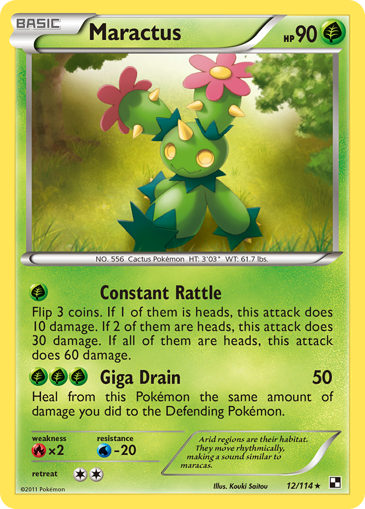 Maractus (12/114) [Black & White: Base Set] | Gam3 Escape