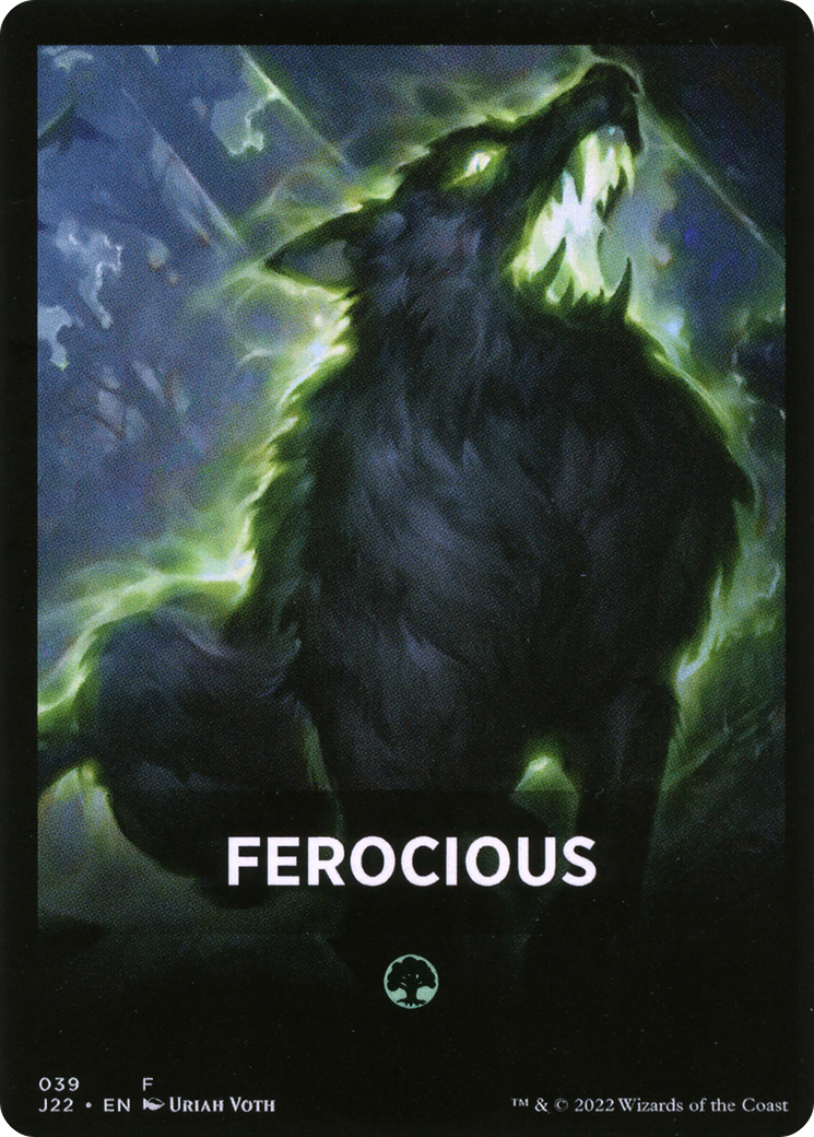 Ferocious Theme Card [Jumpstart 2022 Front Cards] | Gam3 Escape