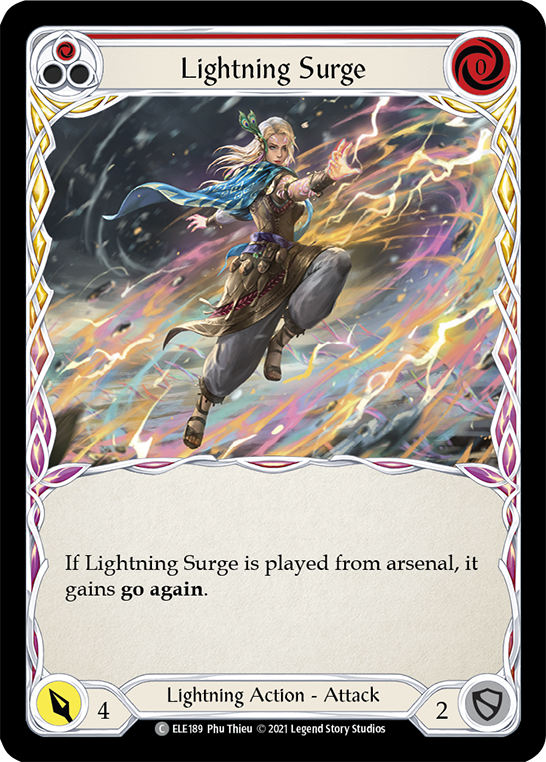 Lightning Surge (Red) [ELE189] (Tales of Aria)  1st Edition Normal | Gam3 Escape