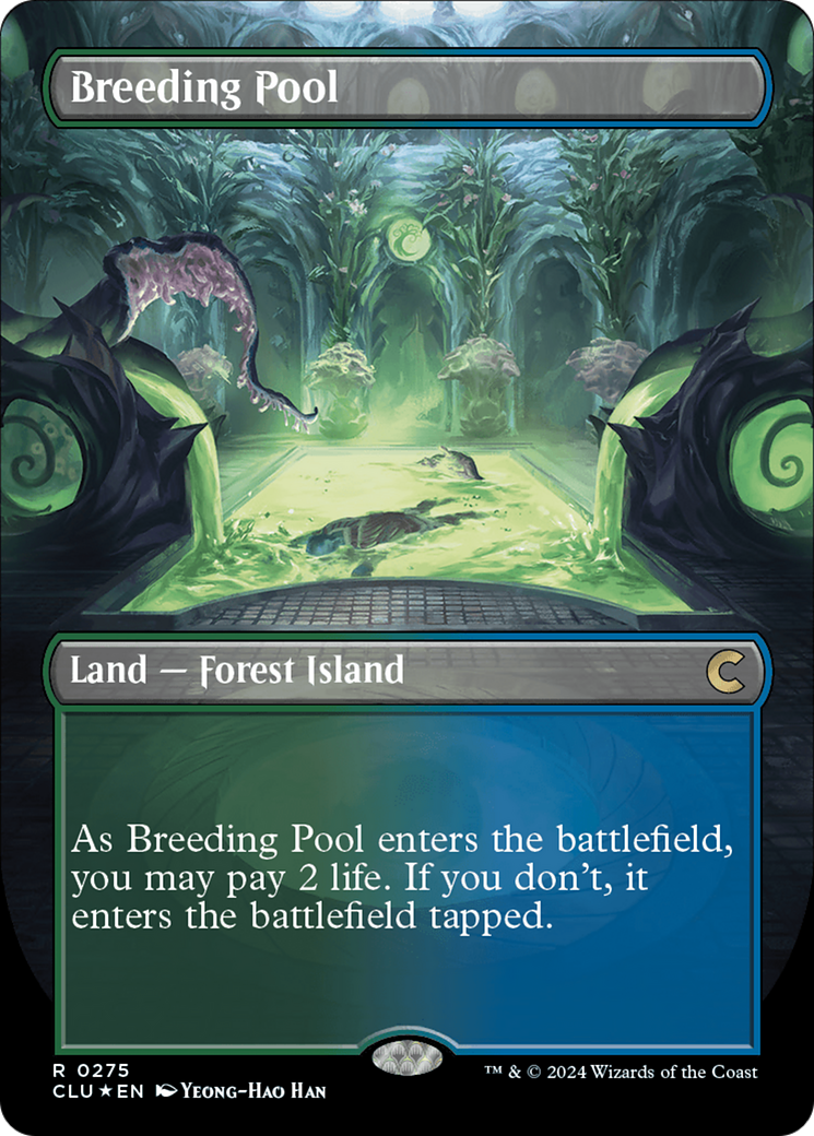 Breeding Pool (Borderless) [Ravnica: Clue Edition] | Gam3 Escape