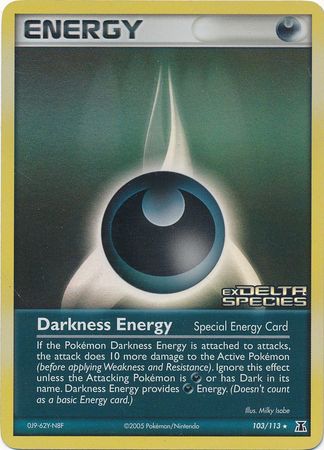 Darkness Energy (103/113) (Stamped) [EX: Delta Species] | Gam3 Escape