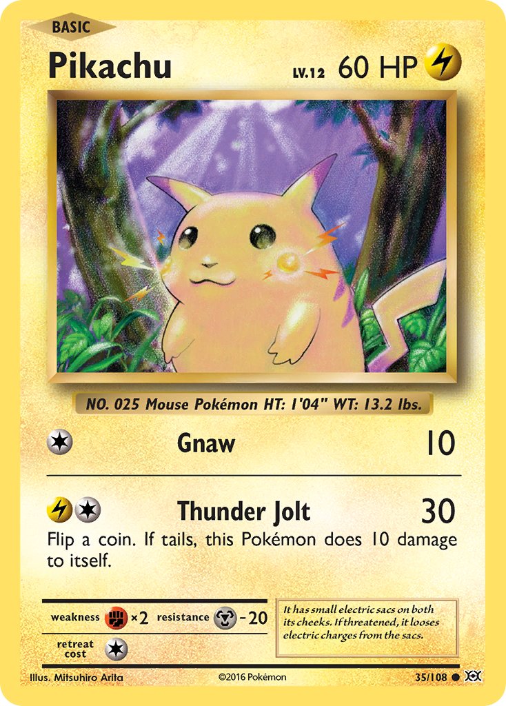 Pikachu (35/108) (Theme Deck Exclusive) (Cracked Ice Holo) [XY: Evolutions] | Gam3 Escape