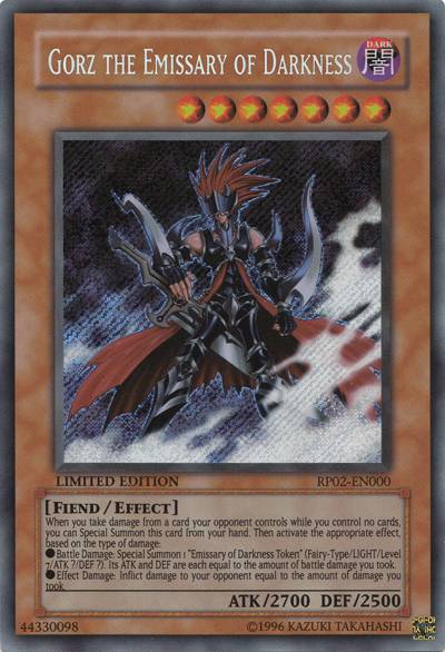 Gorz the Emissary of Darkness [RP02-EN000] Secret Rare | Gam3 Escape