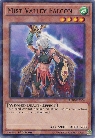 Mist Valley Falcon (Shatterfoil) [BP03-EN074] Rare | Gam3 Escape
