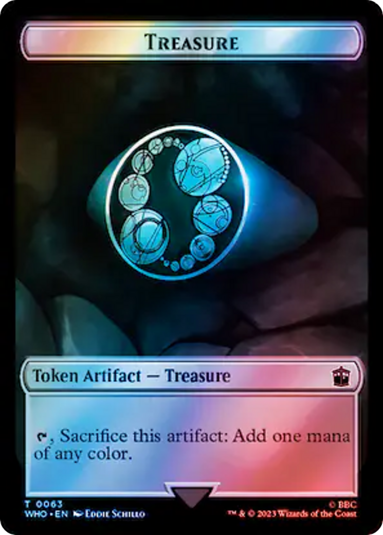 Alien Angel // Treasure (0063) Double-Sided Token (Surge Foil) [Doctor Who Tokens] | Gam3 Escape